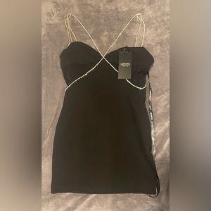 Heiress Beverly Hills Black Diamante Mini Dress